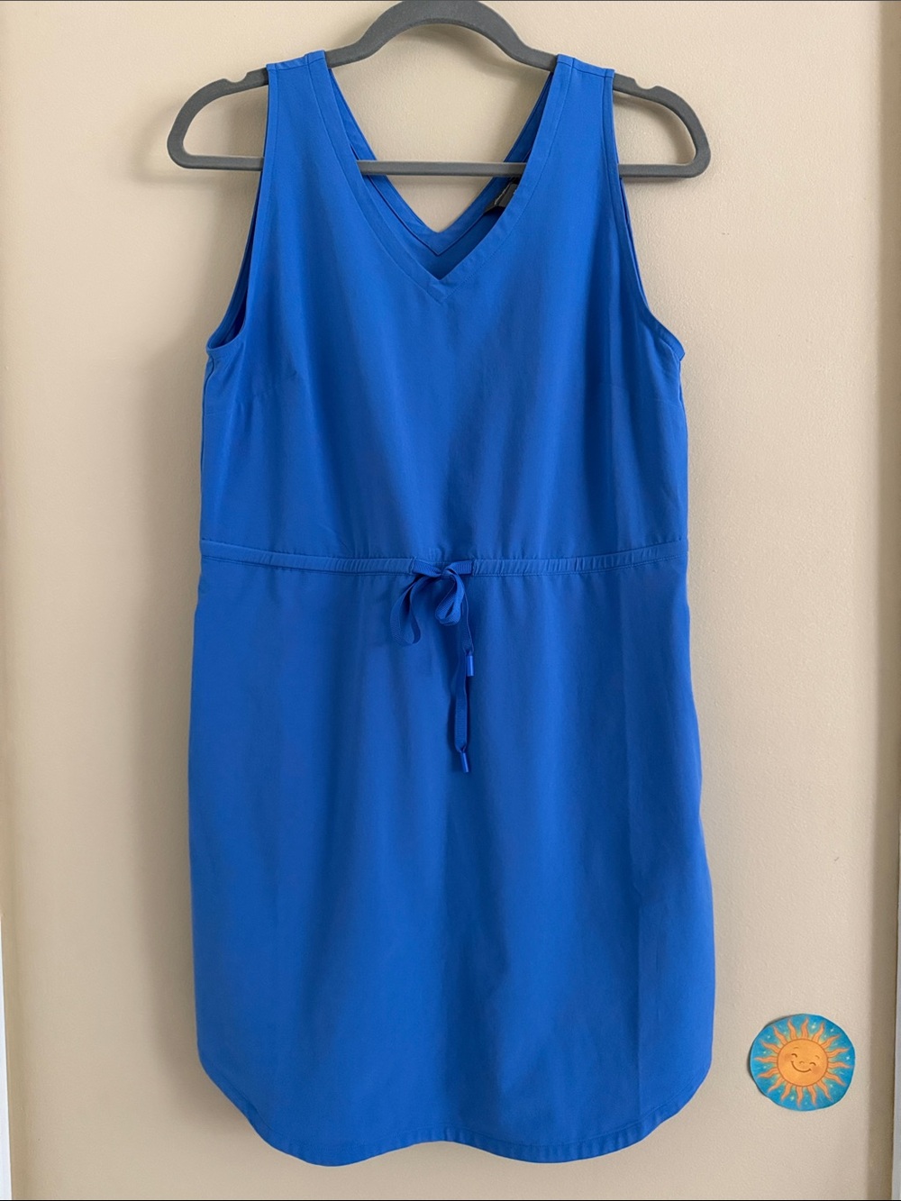 Eddie Bauer Bright Blue Athletic Adjustable Waist Dress - Size: PS but fit is S